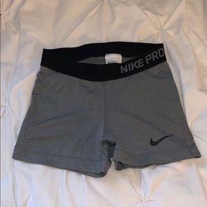 Grey Nike Spandex Shorts
